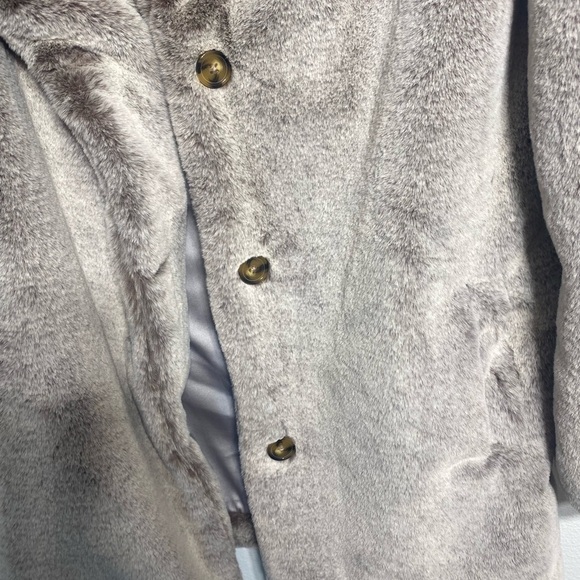 Revolve MAJORELLE Brinley Faux Fur Collared Boho Coat Jacket Arctic Size S - Picture 4 of 7